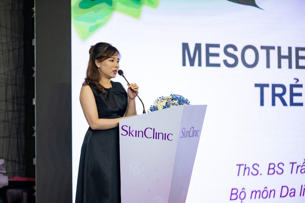 ThS.BS Trần Thị Thúy Phượng báo cáo về chủ đề: “Mesotherapy trong trẻ hóa da”